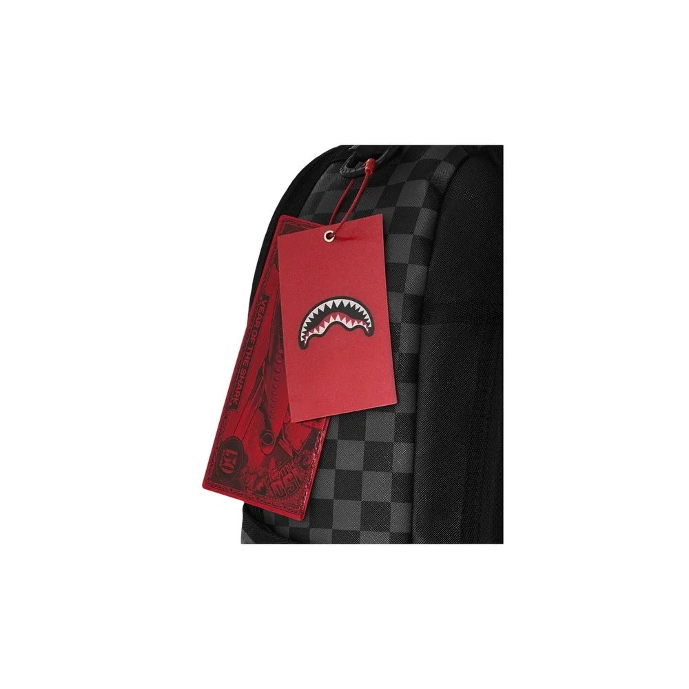 Sprayground Looney Tunes Fight Cloud Backpack Checkered Grey Black Mens New